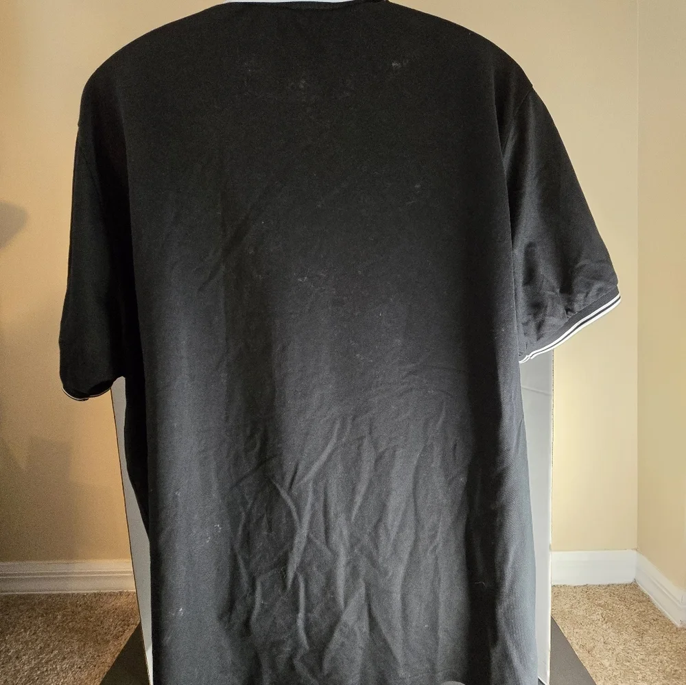 Ralph Lauren Polo Shirt Mens 2XL Black White Big Pony Logo Casual Rugby